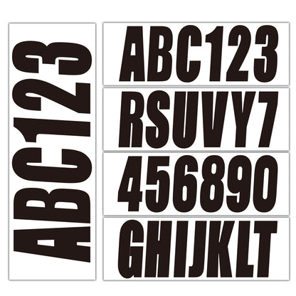 Set of 4 Custom Boat Registration Numbers Decals A-Z & 0-9