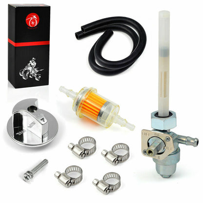 Gas Fuel Valve Petcock & Knob for Honda ATV Fourtrax TRX200 (1986–1988)