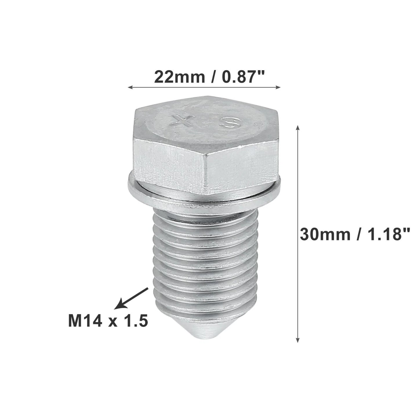 10pcs M14x1.5 Magnetic Oil Drain Plug with Gasket for Volkswagen