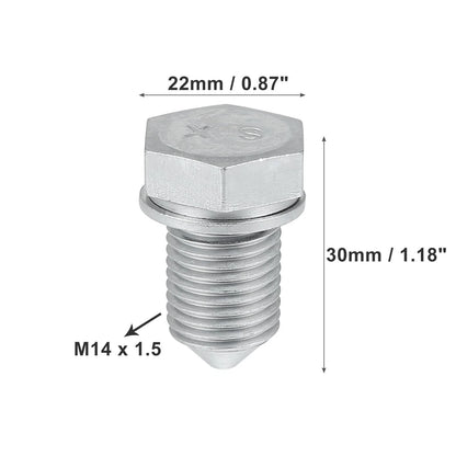 10pcs M14x1.5 Magnetic Oil Drain Plug with Gasket for Volkswagen