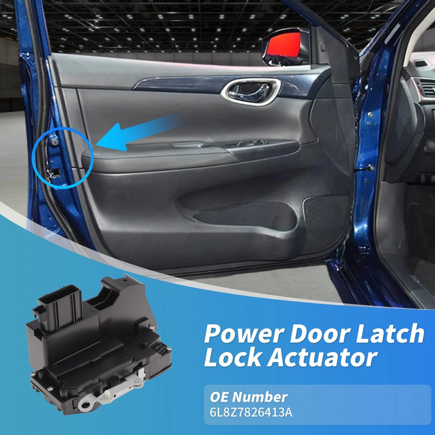 6L8Z7826413A Rear Left Power Door Lock Actuator for Ford Escape (2005–2007)
