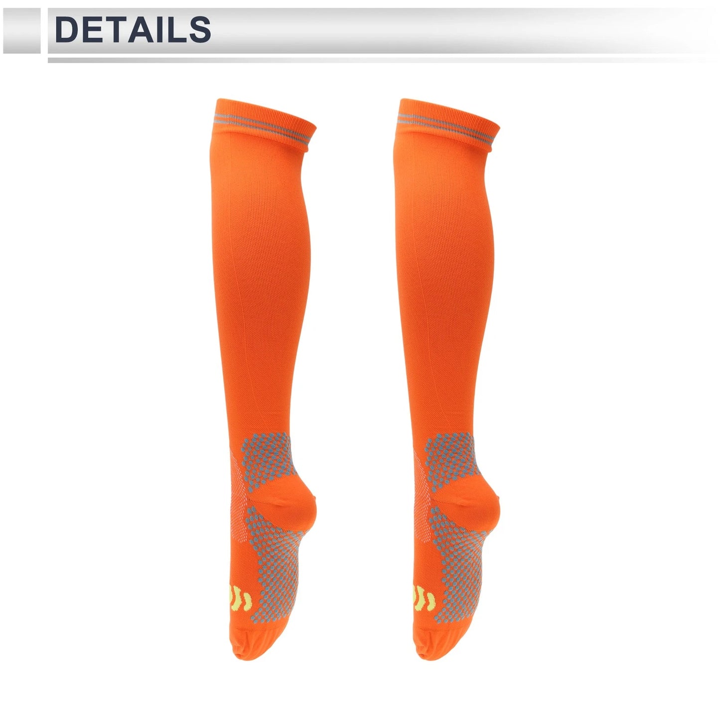 Cycling Socks Anti-Slip Size M Polka Dot Orange Light Blue