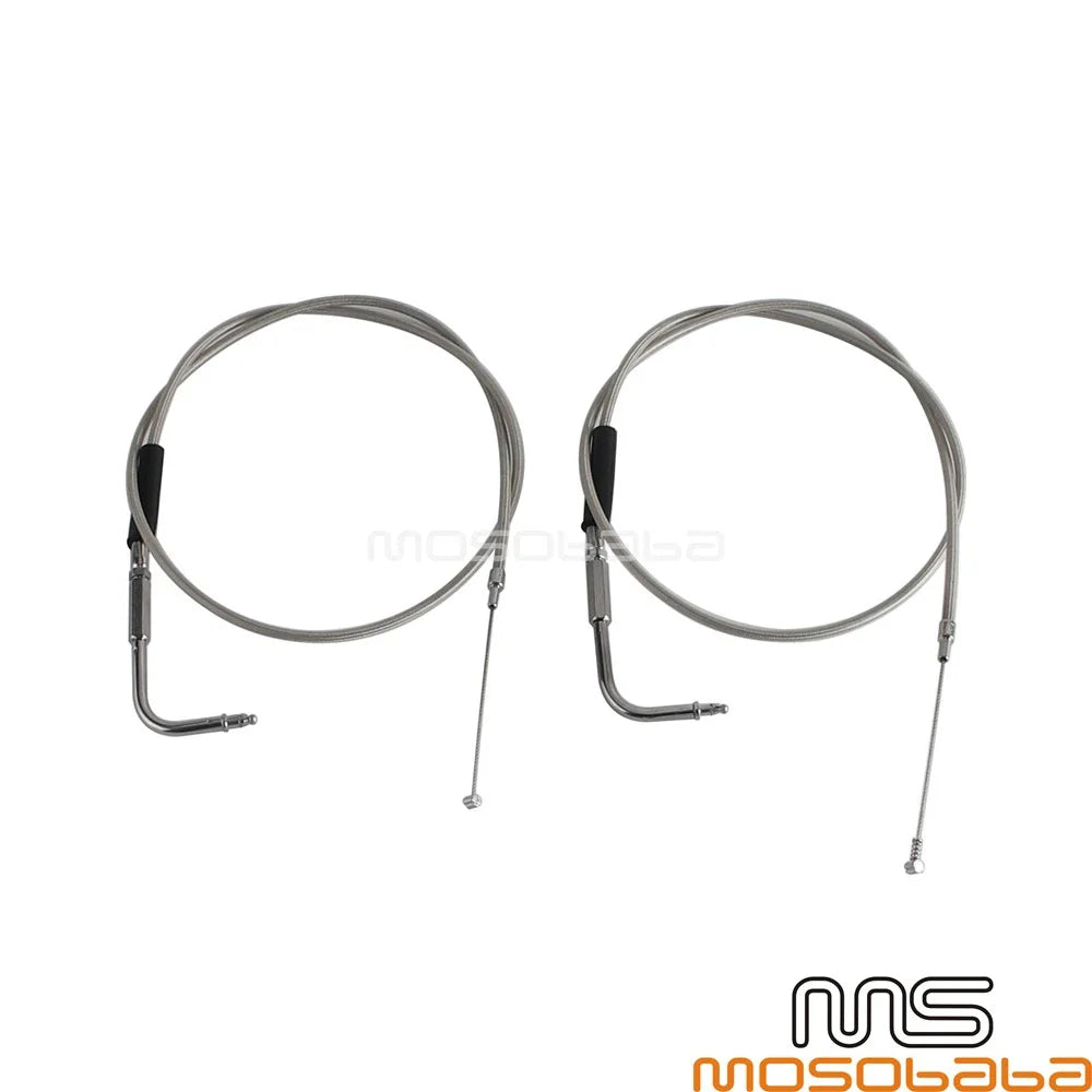 Stainless Throttle Cable Wires for Harley Sportster XL883 XL1200 (1996-2015)