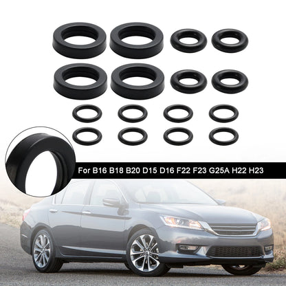 Set of 4 Fuel Injector Seal O-Ring Kit for Honda Accord Civic CRX Prelude (1984–2002)