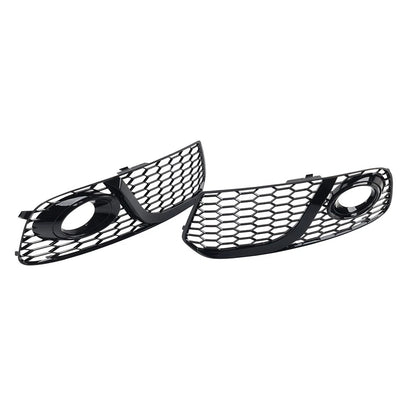 Front Bumper Honeycomb Fog Light Grille with ACC Caps for Audi A4 S4 (2019–2020)