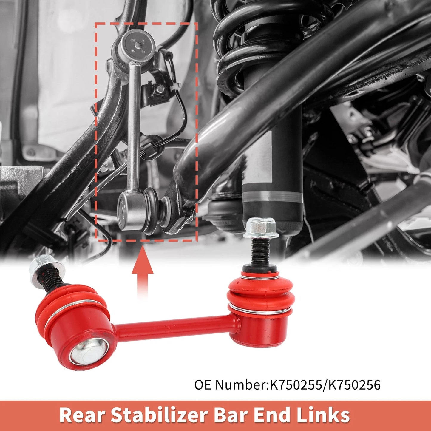 2X Rear Stabilizer Sway Bar Link for Nissan Maxima (2009–2014) No.K750255/K750256