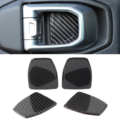 Carbon Fiber Interior Rear Seat Switch Panel Trim for Jeep Wrangler JK (2011–2017)