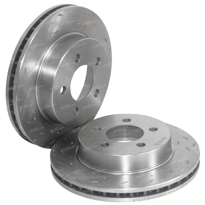 2 Drilled Slotted Front Disc Brake Rotors for Falcon Fairlane (2000–2003)