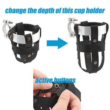 Chrome Handlebar Cup Holder for Harley Chopper (Universal)