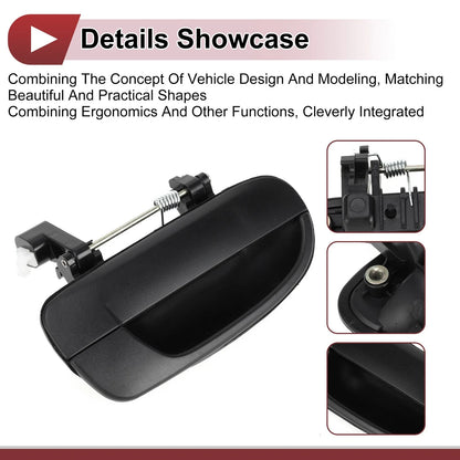 Exterior Door Handle for Hyundai Accent Rear Right Black ABS (2010-2017)
