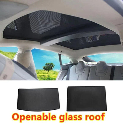 2 x Glass Roof Sunroof Shade Cover Window SunShade Net Mesh for Tesla Model S