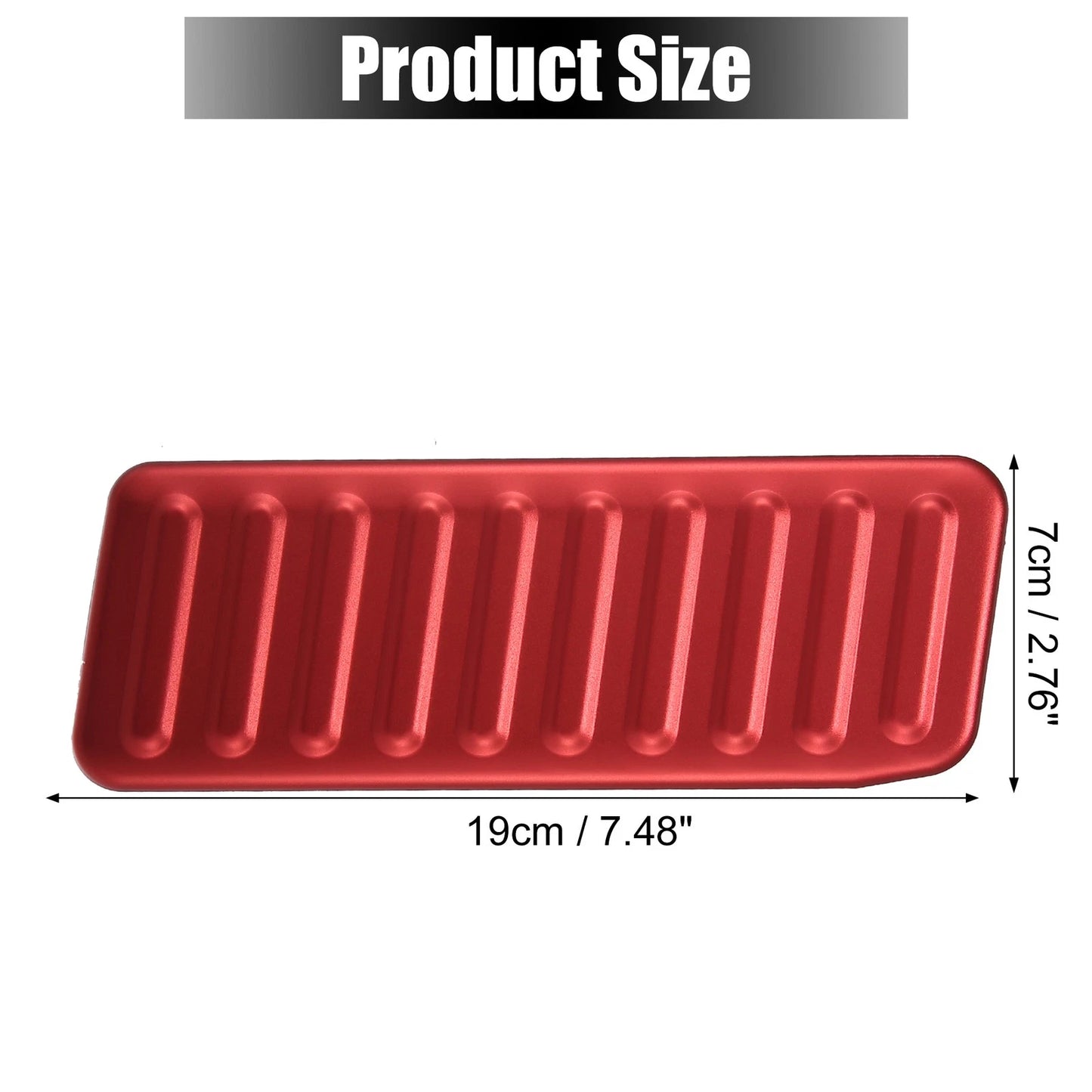 Aluminium Alloy Left Foot Rest Pedal for Ford Mustang (2015–2020) Red