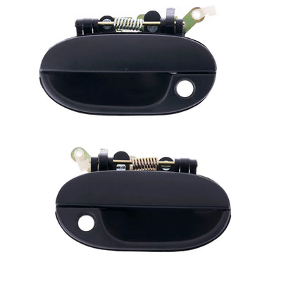 2X Front Black Outer Door Handles for Hyundai Excel (1994–1997)