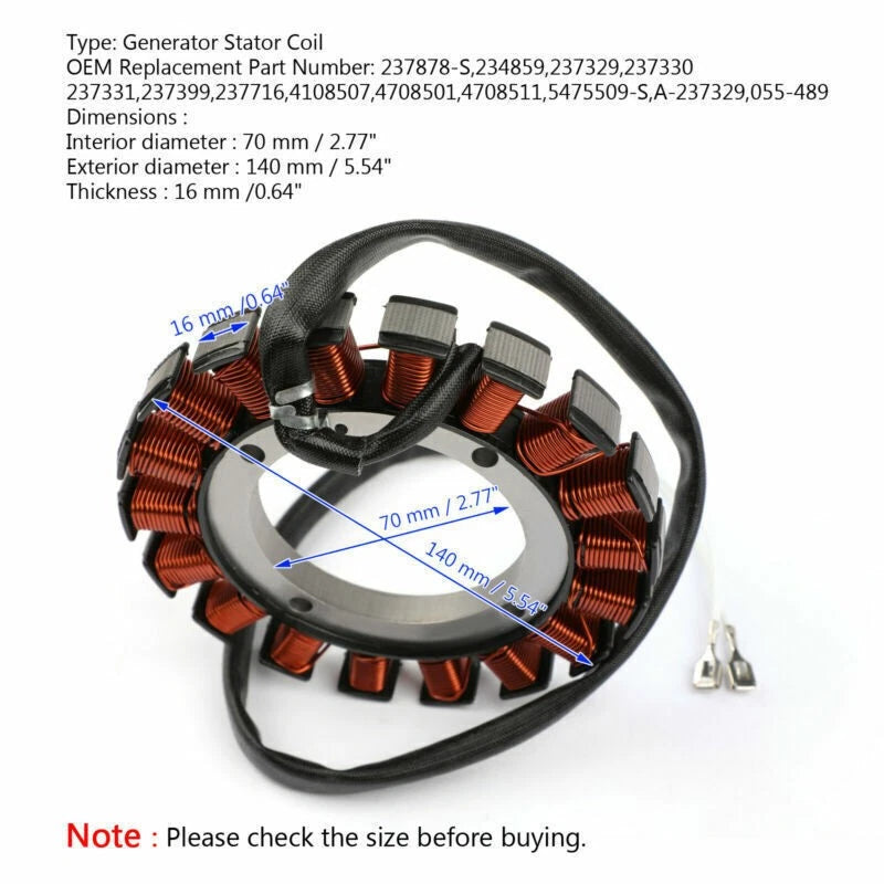 Stator Alternator for Honda CR250R (2002–2007) #31100-KZ3-J41