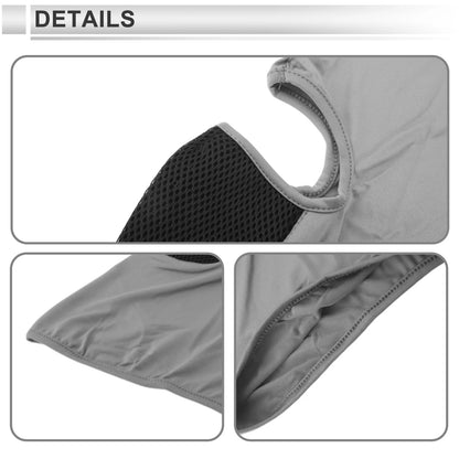 Mesh Face Mask for Universal Fit (Breathable, Sun Protection, Light Gray)