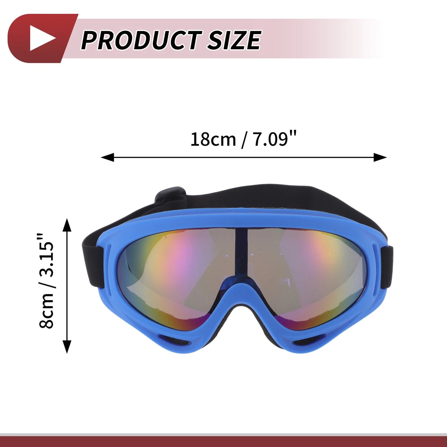 Motorcycle Riding Goggles with Colorful Lens for Universal Fit