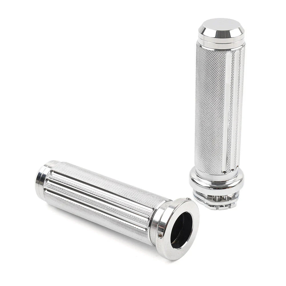 Chrome Handlebar Hand Grips for Harley Heritage Softail Dyna