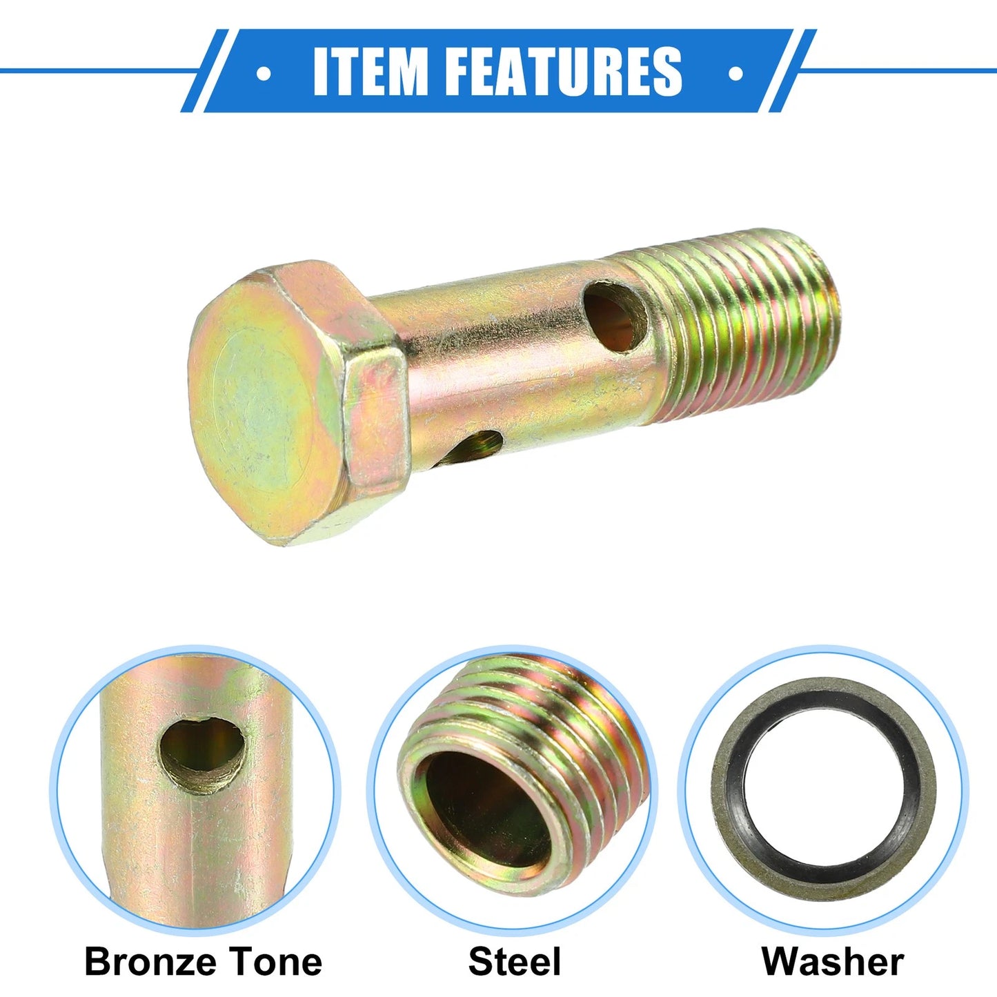 Set of 1 Turbo Brake Line Fitting Adapter for Car M14x1.5 (55mm)