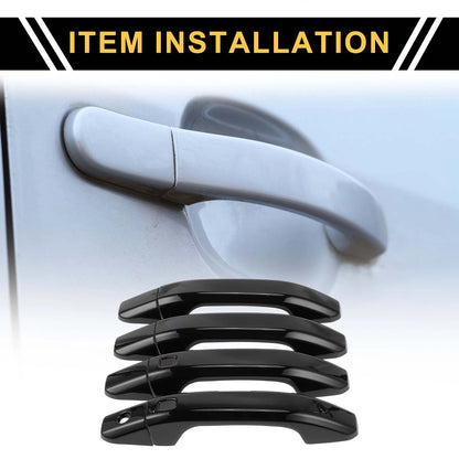 Set of 4 Exterior Door Handle Covers for GMC Yukon (2015–2023) - Black