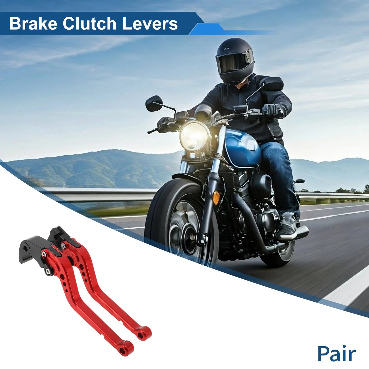 Short Brake Clutch Levers for Honda CBR1000RR/FIREBLADE/SP (2008–2019) Red