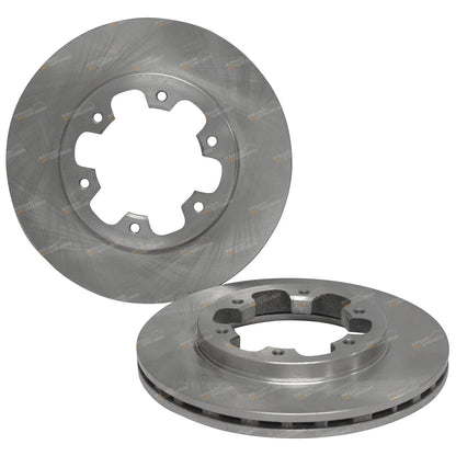 2 Front Disc Brake Rotors for Nissan Navara D21 Pathfinder WD21 (1985–1992)
