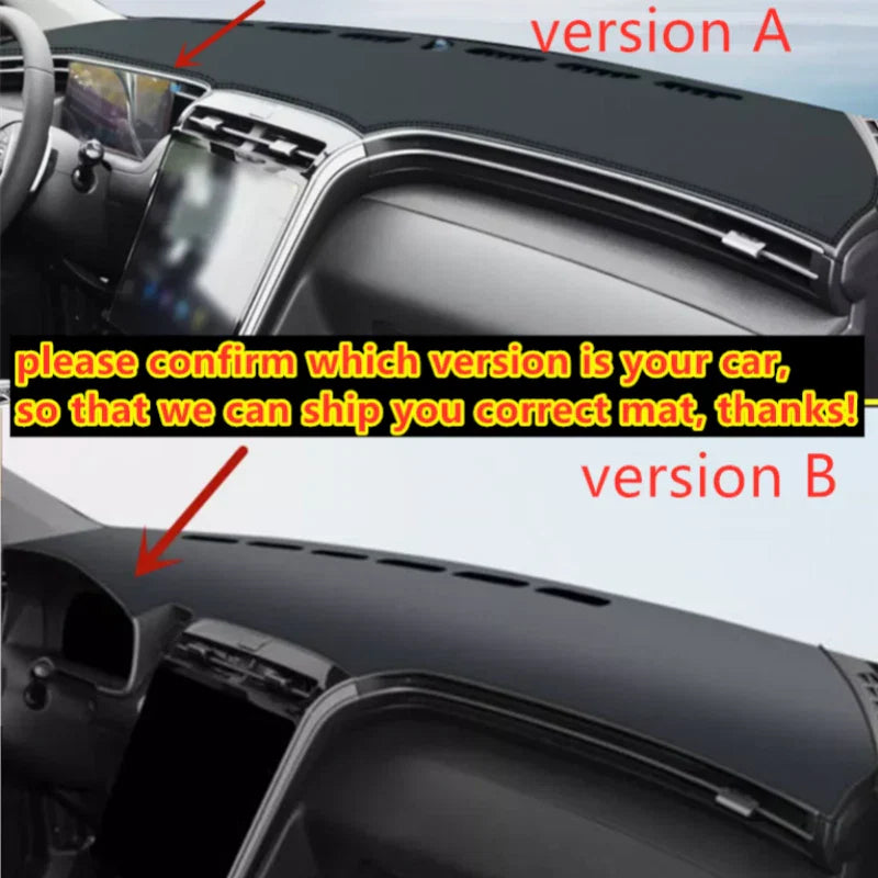 Dashboard Cover Leather Black for Hyundai Santa Cruz (2022–2024)