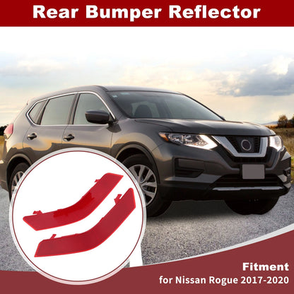 1 Pair Rear Bumper Reflector Side Marker for Nissan Rogue (2017–2020) No. 265656FV0B