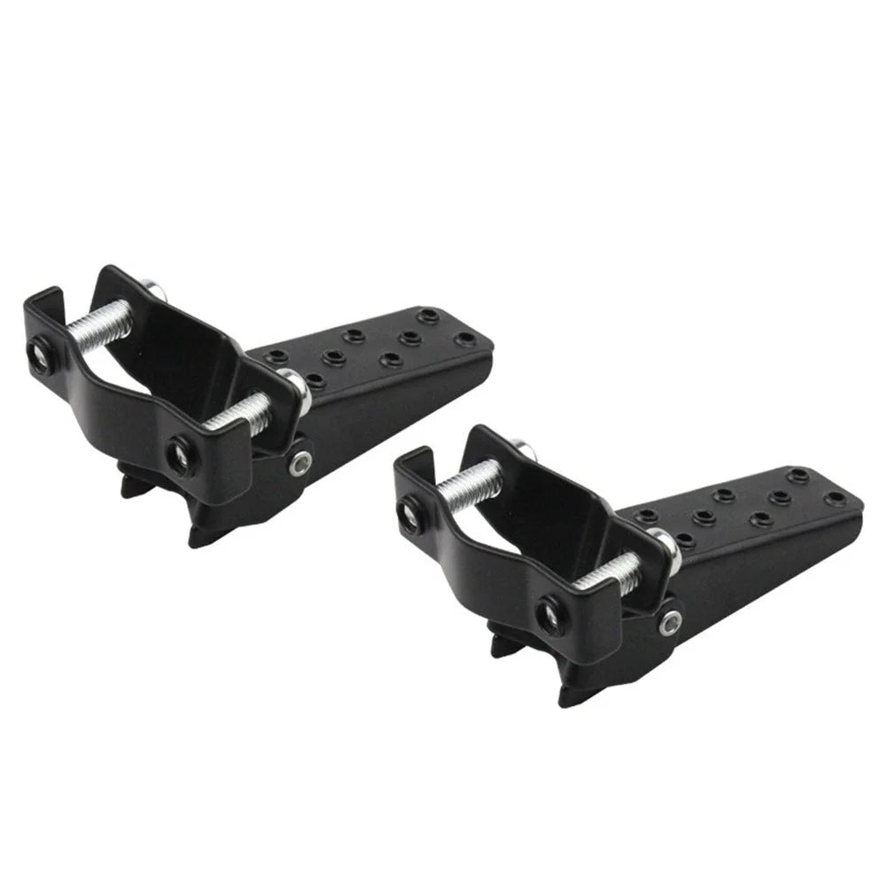 Pedals for Diverse Motorcycle Metal Passenger Black Silver