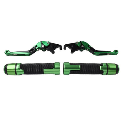 Set of 2 Green Brake Clutch Levers for Kawasaki ZX636R ZX6RR (2005–2006)