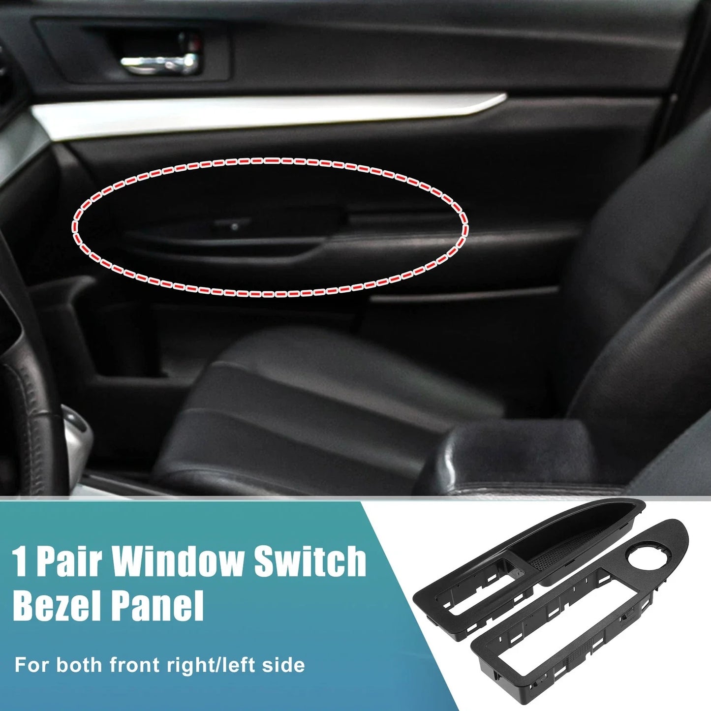 2 x Front Left & Right Door Window Switch Bezels for Dodge Avenger (2011-2014)
