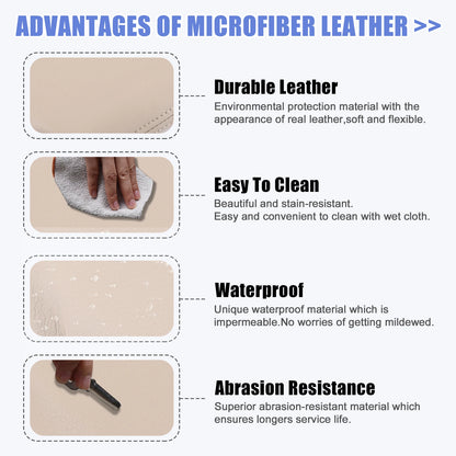 Center Console Cover for Toyota Prado (2010–2019) Armrest Pad Faux Leather Beige