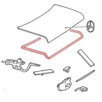 Trunk Lid Weatherstrip Seal for Mercedes Benz W126 (1981–1991)