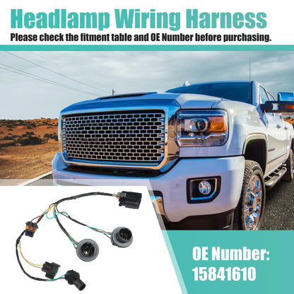Headlamp Wire Harness 15841610 for GMC Sierra, Chevrolet Silverado (2007–2014)