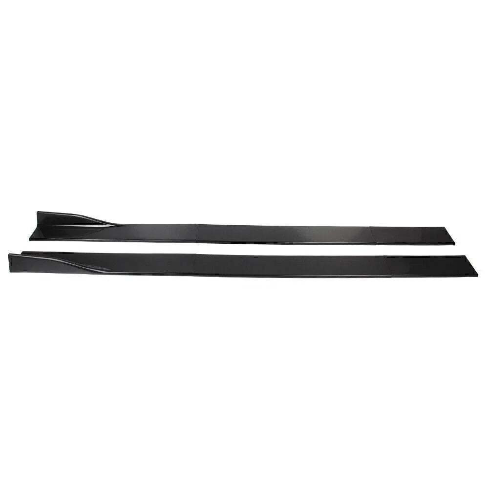 Universal Car Side Skirt Extension Rocker Panel Splitters Lip 78.7" Black