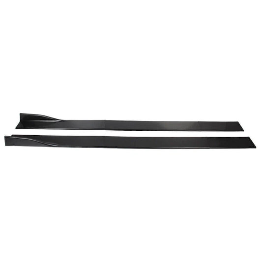 Universal Car Side Skirt Extension Rocker Panel Splitters Lip 78.7" Black