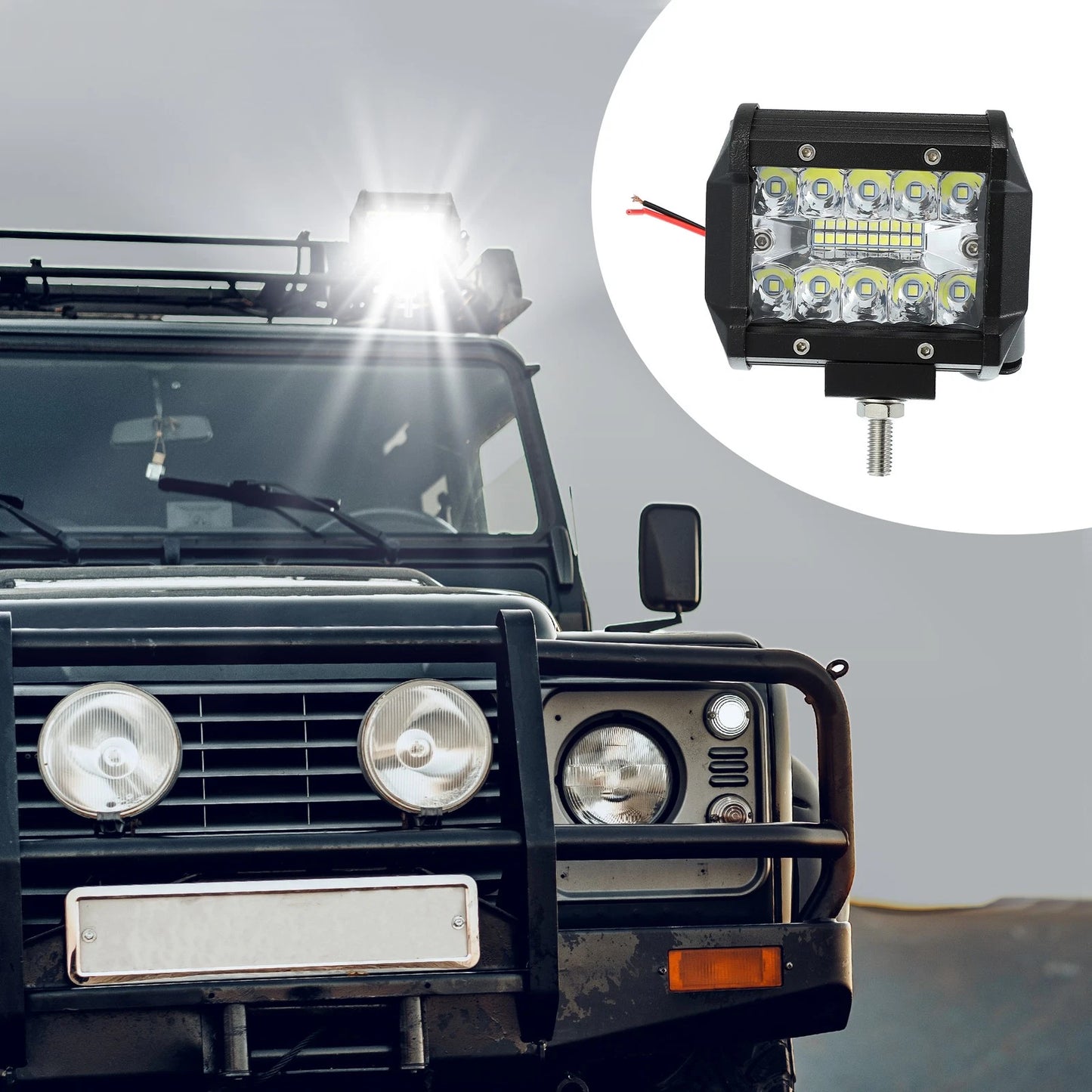 4" LED Off-road Fog Lights with Wiring Harness - Universal Fit