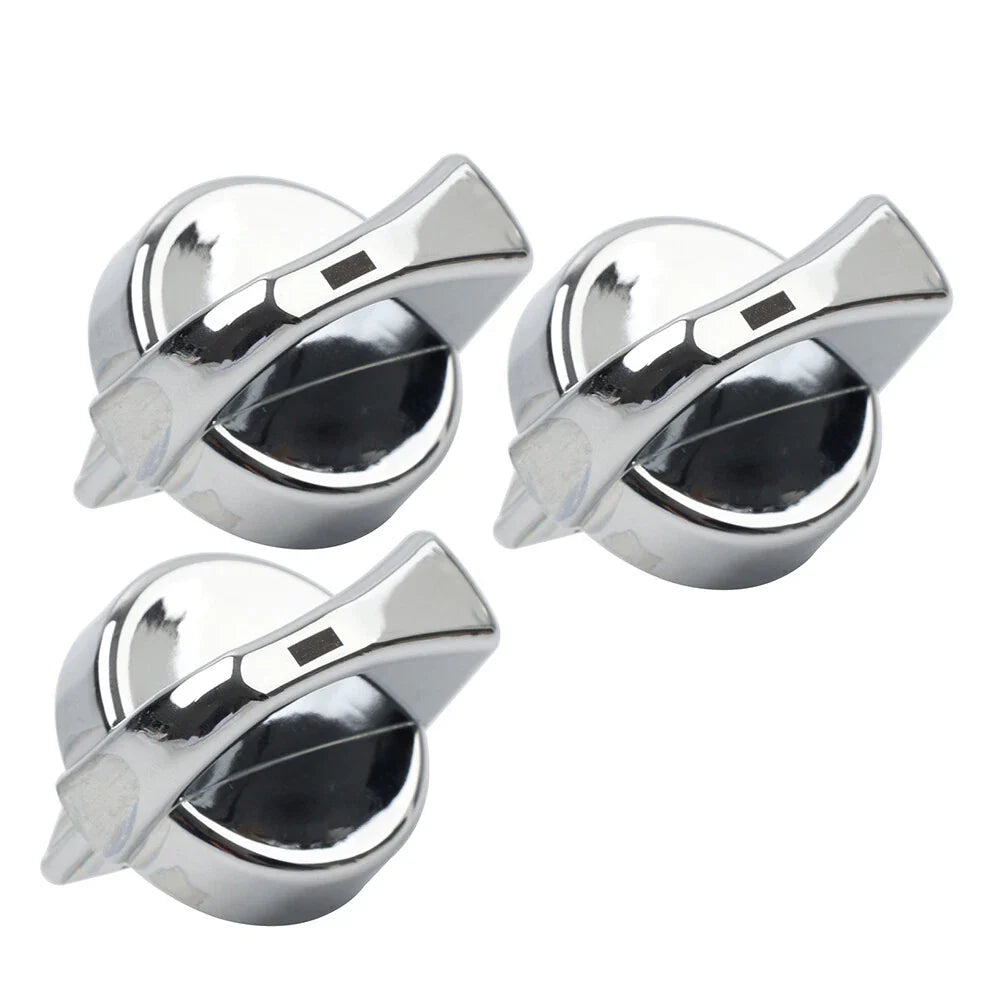 3 x Chrome A/C Heater Control Knob for Peterbilt 330 335 357 367 375 378 379 384