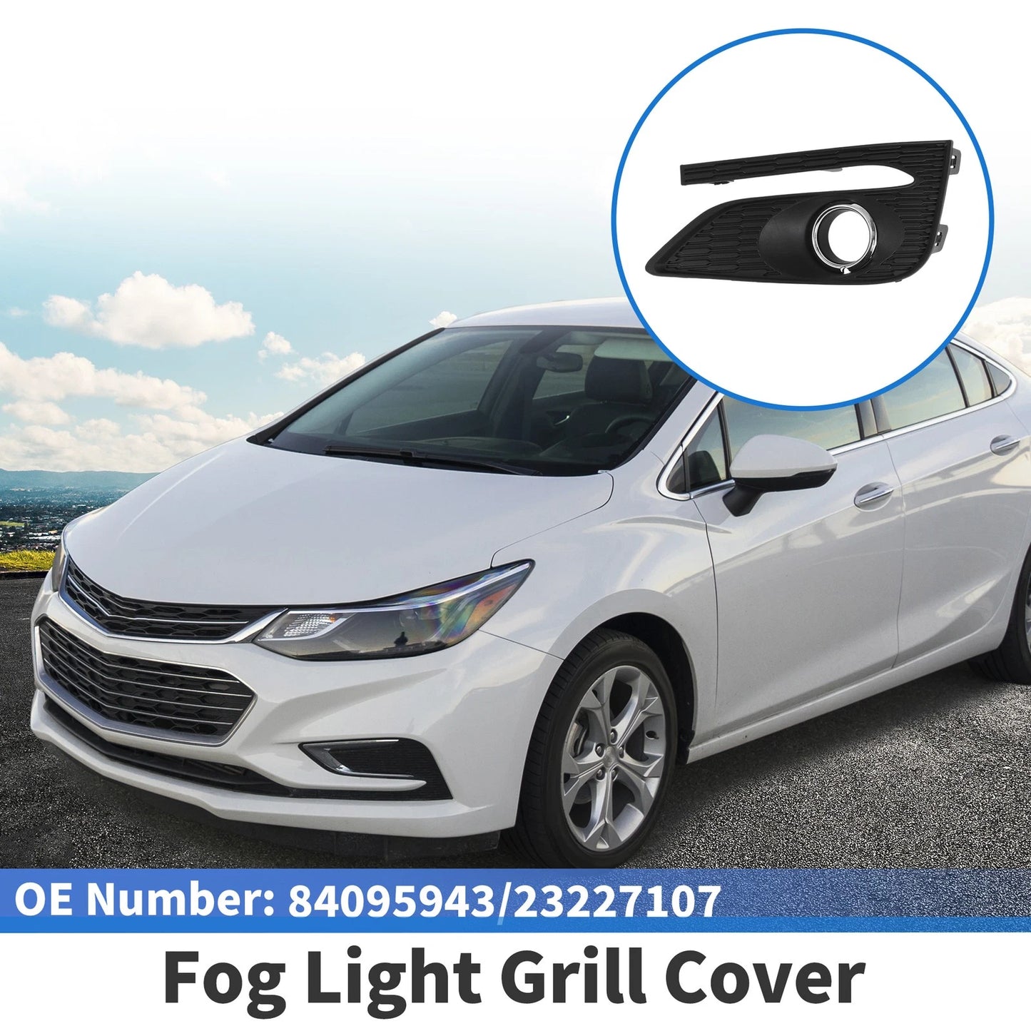 1 Pc Fog Light Grill for Chevrolet Cruze (2017–2018) No. 84095943