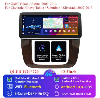 12.3" Android 10 Stereo Radio GPS for 2007-2013 Silverado Tahoe Yukon