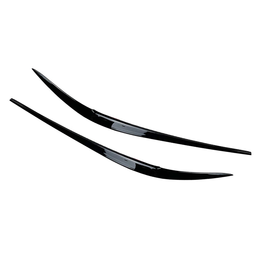 2X Headlight Eyebrow Eyelid Cover for BMW 3 Series G20 (2019–2021) Glossy Black