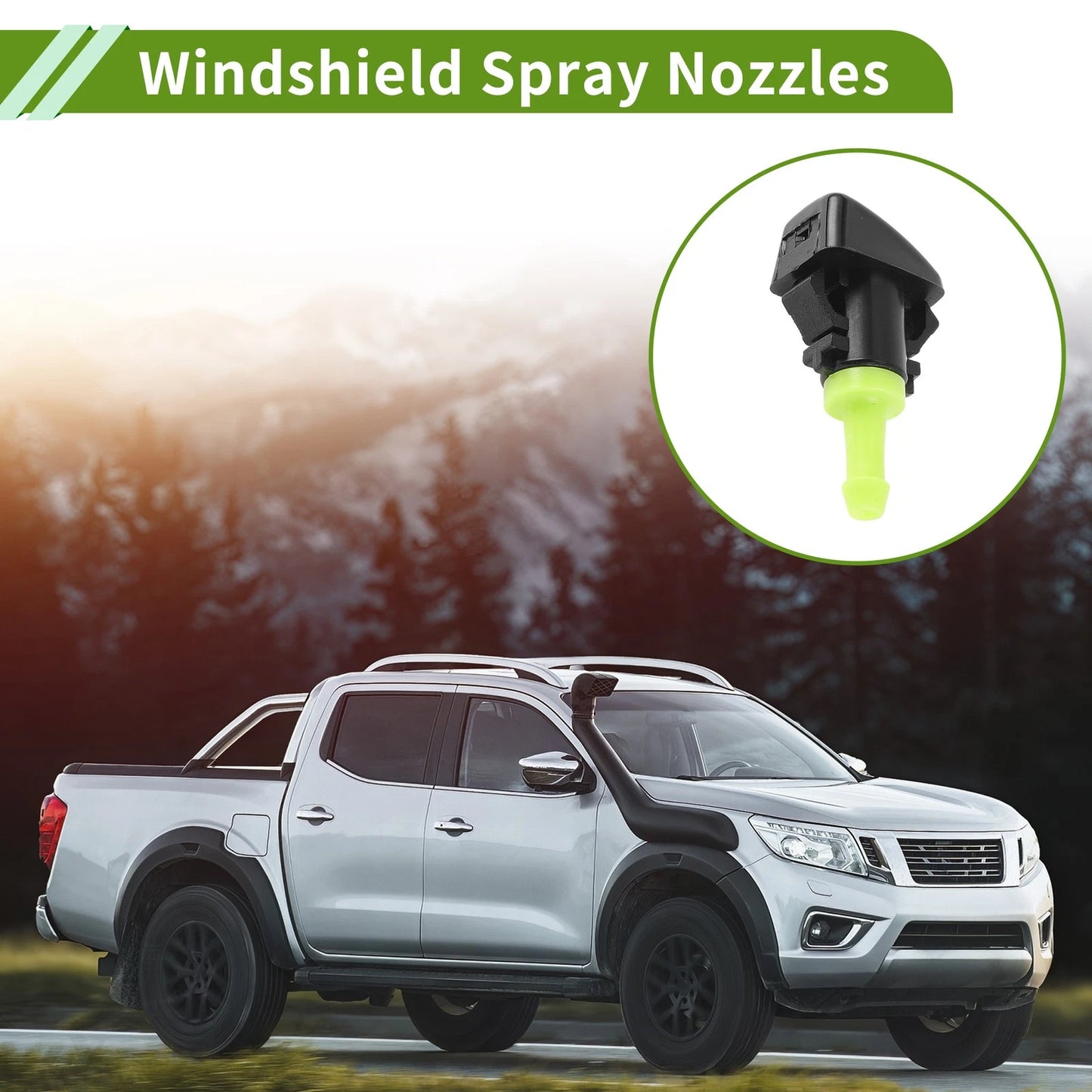 Windshield Washer Nozzle with Hose Connector for Dodge