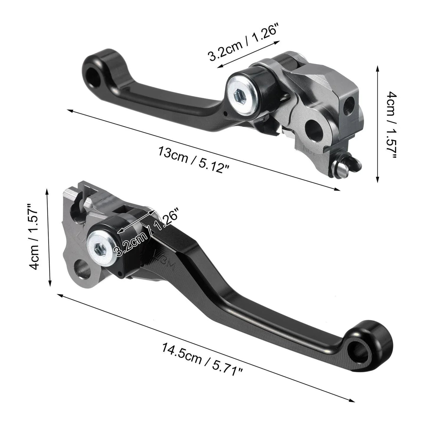 Motorcycle Brake Clutch Levers 2 x for Honda CRF250R CRF450R (2007-2020) Black