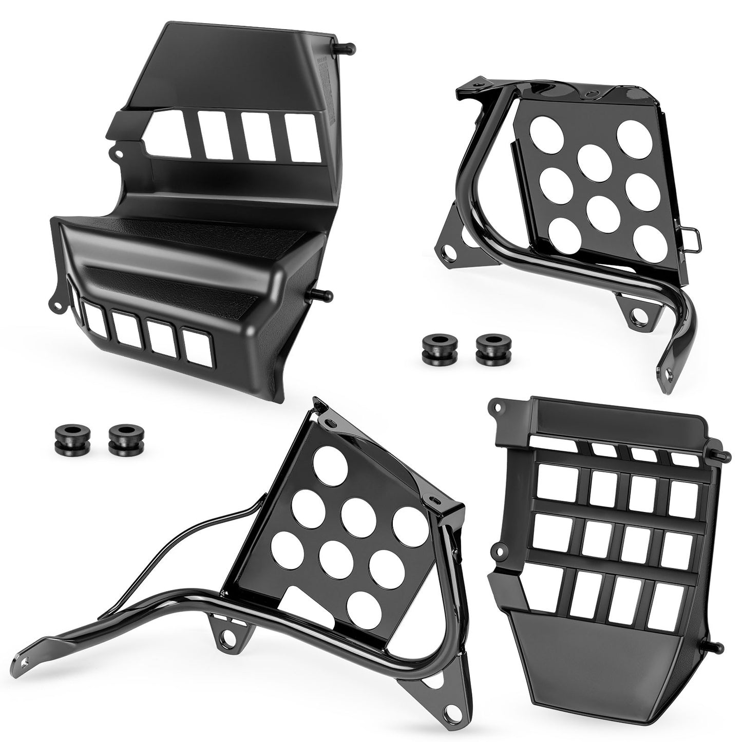 Black Heel Guards Footrest for Yamaha Banshee 350 (1990–2006)