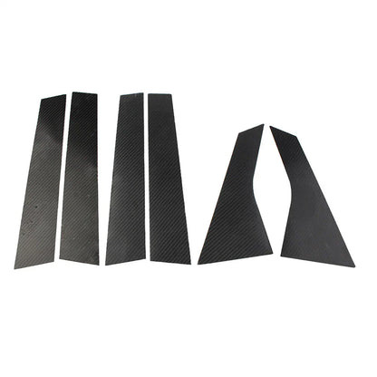 6x Carbon Fiber Door Window Trim Covers for Honda Accord (2018-2021)
