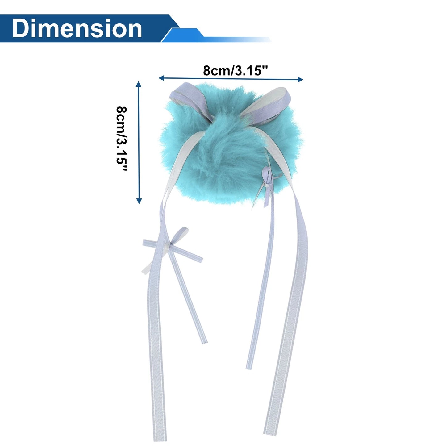Streamer Tail for Motorcycle Bicycle Helmets (Light Blue, Set of 1)