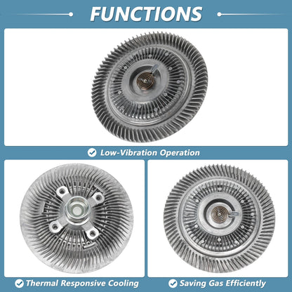 Engine Cooling Fan Clutch for Dodge Ram 2500 V8 (1998–1999, 2001) No. 52028799AB