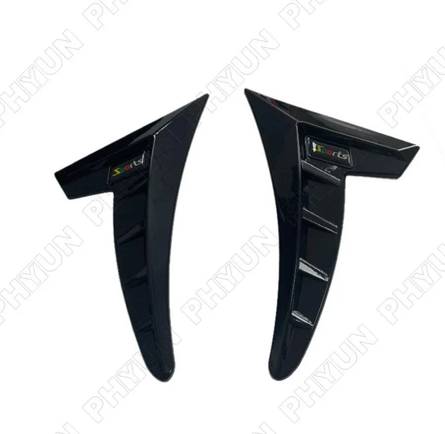 Glossy Black Car Side Wing Air Flow Fender Grill Intake Vent Trim Stickers