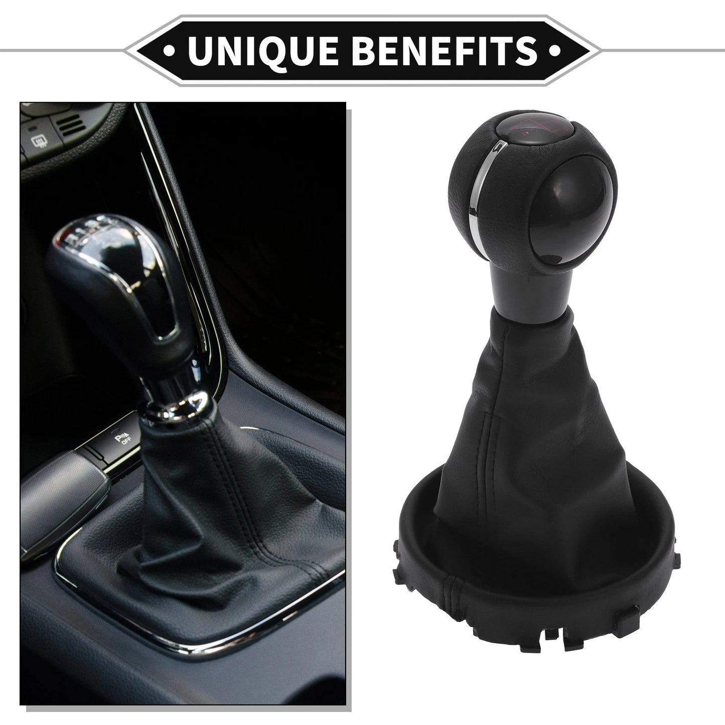 5 Speed Manual Shift Knob with Boot Cover for Mini Cooper F55 F56 (2014–2023)