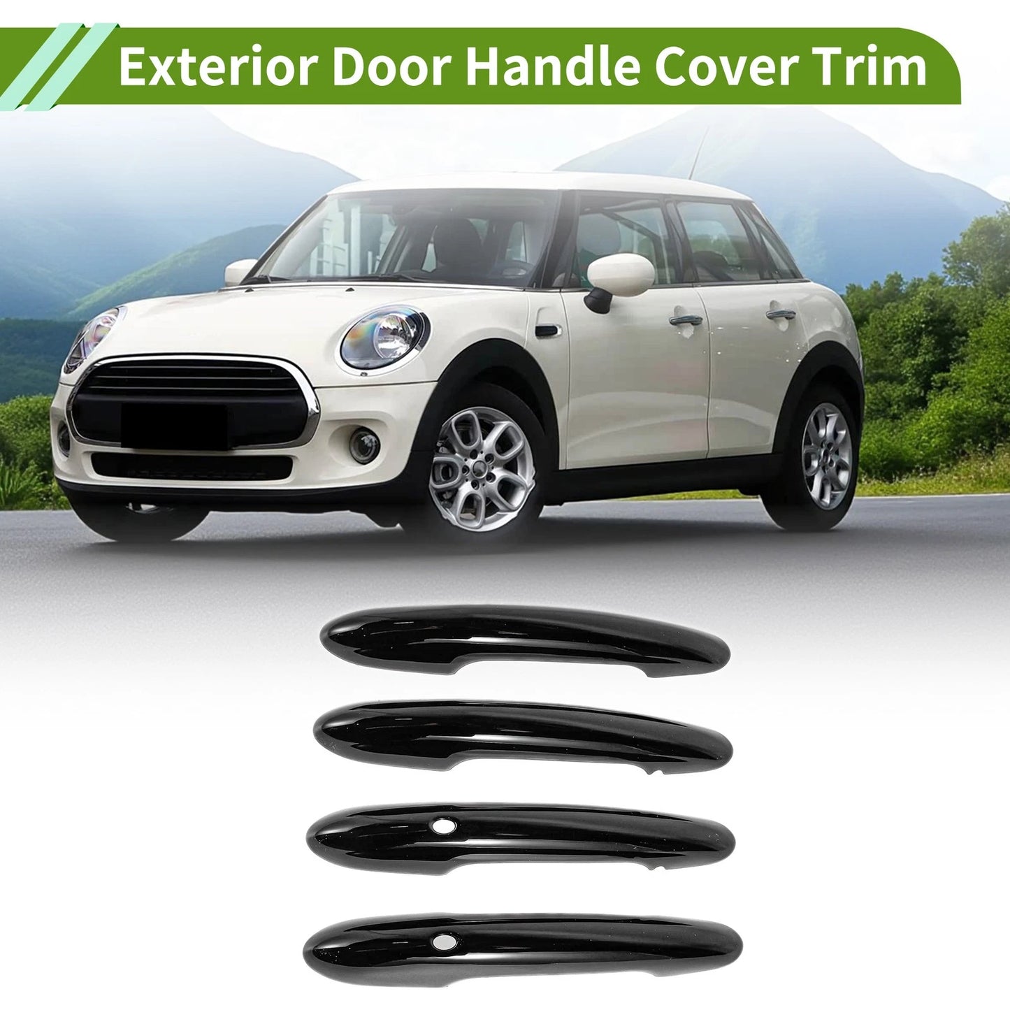 Set of 1 Exterior Door Handle Cover Trim for Mini Cooper F55 (2014–2025) Glossy Black