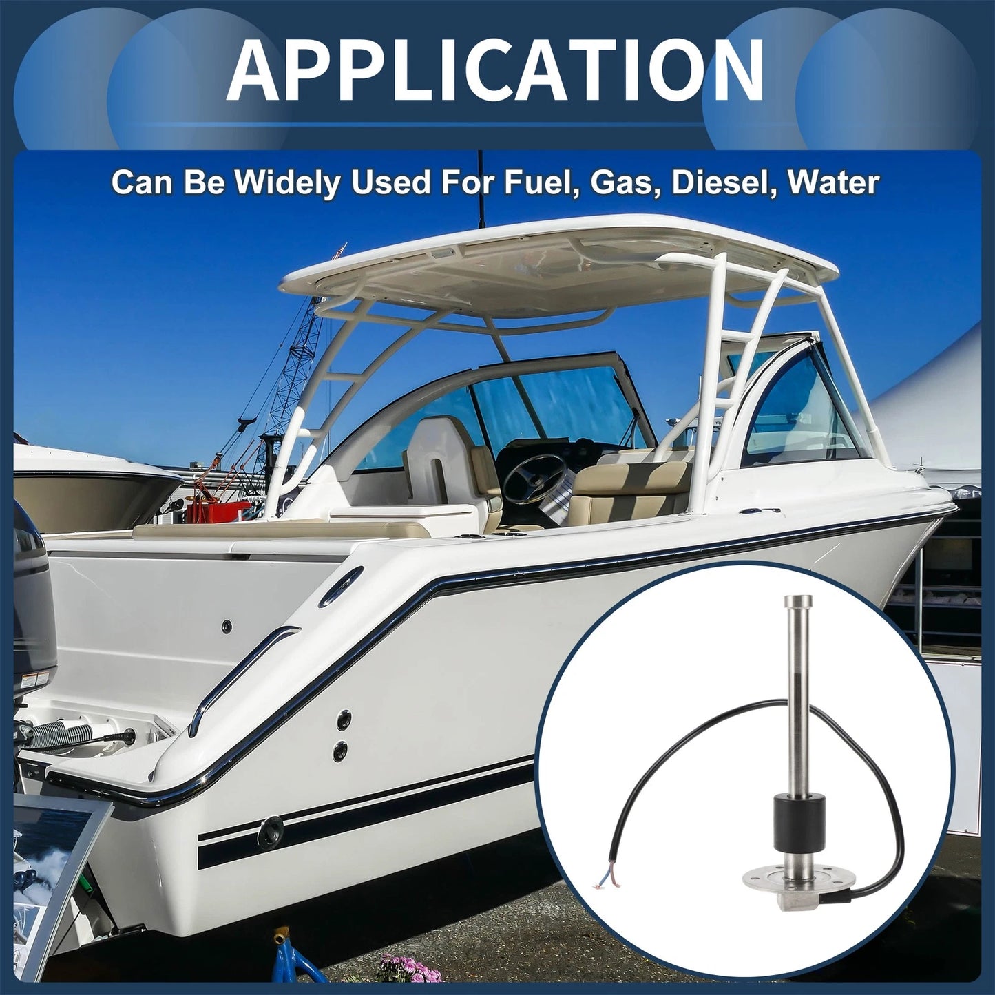 Fuel Sending Unit and Gauge Kit 240-33 Ohm for Boat Car Truck (240-33)